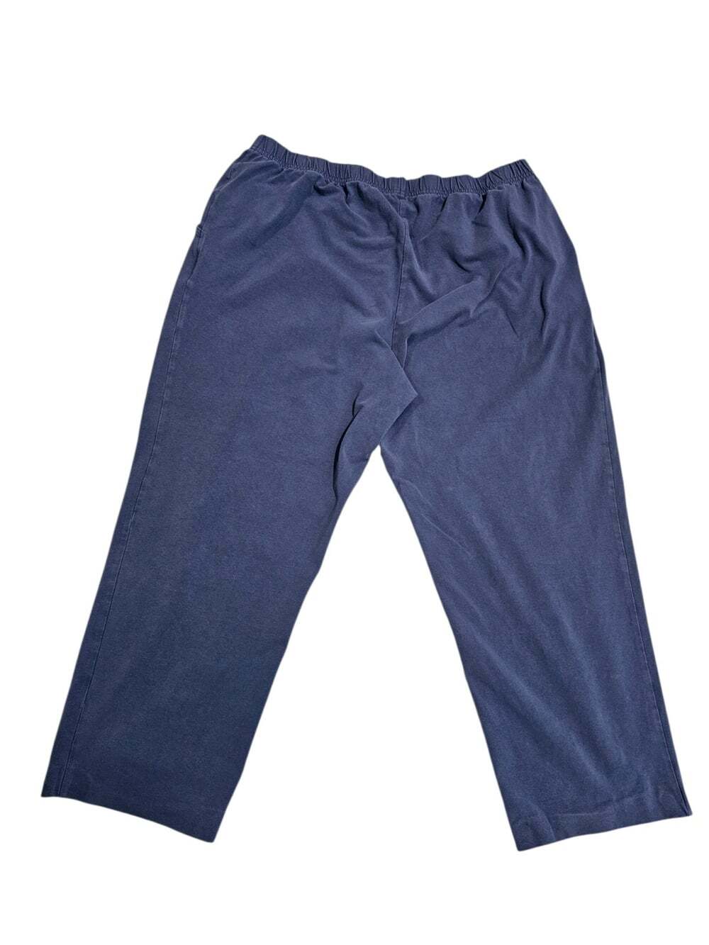 L.L.Bean Women 1X Blue Pants Cotton Solid Casual Luxury Essential Lounge - Picture 4 of 7